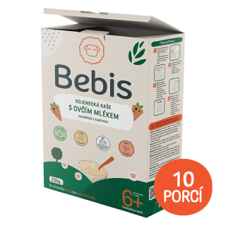 Bebis Kojenecká kaše s ovčím mlékem - Kukuřičná s karotkou, 200 g, sleva 15%